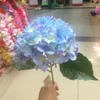 European Pastoral Style White Artificial Silk Flower Fabric Hydrangea Bouquet For Wedding Party Decorations 5 Color Available