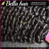 Bella Hair® Sınıf 8-30 inç 100% İşlenmemiş Hint Bakire Saç Dokuma Atkı Doğal Renk Kıvırcık Uzatma 2 Paketler