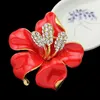 Gold Flower diamond Brooches Pins Corsage Enamel Diamond Boutonniere Stick Corsage Wedding Brooch for Women Men Fashion Jewelry gift