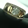 New Men 18k Gold Filled Austrian crystals Size 8-15 Ring jewelry r245