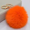 Bola de pele de coelho genuíno chaveiro moda keychain mulheres bolsa bolsa carinho chaveiro chaveiro anel saco acessórios trinket