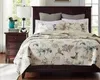 Wholesale-100% Cotton Quilt Bedspread Pastoral Bird and Flower Bed Quilt 3PC Set King Size Quilt Cover Set Home Textile Bedding Cloths Set