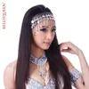 BELLY DANCE BOLLYWOOD COSTUME TRIBAL JEWELRY GOLD/SILVER HEADBAND HEADPIECE PROP Belly Dance Cions Headdress free shipping