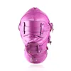 Erotic Sex BDSM Bondage Leather Hood for Adult Play Games Full Masks Fetish Face Blindfold for Couple Games6288536