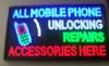 Hot Sale 15 5 x 27 5 Indoor Ultra Heldere knipperende reparaties Alle mobiele telefoon ontgrendelende accessoires Zakelijke winkel Teken van LED