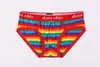 Maikun helt ny design regnbåge randig gay pride bomull underkläder boxare LGBT underkläder briefs för män
