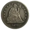 1872-CC Seduto Liberty Quarter COPIA SPEDIZIONE GRATUITA