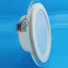 LED PANE LIGHTS SMD5730 오목한 다운 라이트 라운드 스퀘어 유리 LED 천장 패널 라이트 시원한 따뜻한 흰색 LED 조명 110V 220V CE SAA