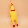 17CM Small Size Yellow Mini Screaming Rubber Chicken Pet Dog love Toys Squeak Squeaker Chew Gift6954252