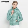 Venta al por mayor- COMLESS 18 colores Moda Primavera Otoño Chaqueta con capucha Mujer Sudaderas con capucha Slim Fit Outwear Chaqueta SizeXXXL Chaquetas ultraligeras