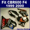 100 ٪ أجزاء حقن صب طقم كامل هدية لهوندا CBR 600 F4 1999 2000 أحمر أسود 99 00 CBR600 F4 bodykit NHYJ
