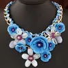 Mode Kettingen Transparante Grote Hars Vrouwen Ketting Crystal Bloem Vintage Choker Verklaring Ketting Mode-sieraden