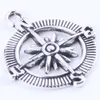 250pcslot New fashion silvercopper retro sit Compass DIY jewelry pendant fit Necklace charm 4236x4125395