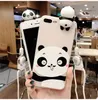 Ny 3D Soft Cute Panda Phone Case för iPhone X Case 8 7 6s 6 Plus Lovely Cartoon Silikon Cover för iPhone 6 6s 7 8 Plus Telefonväska