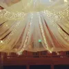 Decorações de casamento de tule capas de cadeira faixas cenários de casamento decorações de banco arco feito sob encomenda 150cm de largura 100m de comprimento 5788087