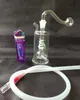 Barato clássico pequeno pote, variedade, estilo de entrega aleatória, enviar acessórios completos, hookah de vidro por atacado, frete grátis, grande melhor