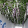 Exclusiva Flor de Seda Artificial Vine Home Decor Simulación Wisteria Garland Craft Ornamento Para Decoraciones Del Banquete de Boda Envío Gratis