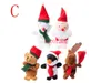 500 pçs / lote DHL Frete Grátis Mini Tamanho Feliz Natal Fantoche de Dedo Papai Noel Boneco de Neve Urso de Pelúcia Brinquedos