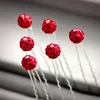 South Korea jewelry sparkly 10mm pave disco ball crystal bead Rhinestone Ball U Hair Hairpins bride's hair pins hairpins headdress