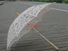50 adet / grup Ücretsiz Kargo El Yapımı Çapı 38 "Klasik Uzun saplı Gelin Düğün Dantel şemsiye Şemsiye Düğün Favor için