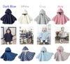 4 färger spädbarn med dubbelsidiga kepsar barn barn hoodies outwear med prickar blomma baby toddler reversibel poncho cape j102703 #