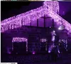 Usine 6 m * 1 m 256 LED s lumières clignotant voie LED chaîne lampes rideau glaçon noël maison jardin festival lumières 110 v-220 v