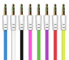 3.5mm aux cable flat cable audio cable for speaker device 1 meter colorful