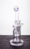 Narghilè fatti a mano Purple Fab Egg Glass Bong Heady Bubbler Faberge Egg Water Pipe Small Bent Neck Recycler Oil Rig Dabs