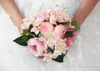 Konstgjord peony brud Bouquet Silk Flowers Simulation European Peony Flower With Hortangea Flower for Bridal Bridesmaid Wedding B8111385