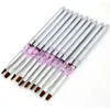 Nail Brush 10 pcs/lot Metal Acrylic Nail Art UV Gel Carving Pen Brush Gel NO.2/4/6/8/10 Best quality