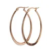 Plain Statement Earrings Big Hoop Earrings in Stainless Steel