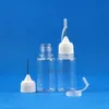 100 st 10 ml plast PET Droper Bottle Metal Needle Tip Need Cap High Transparenta Droper Bottles Squeezable Vapor Laboratory Paraphernali
