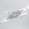 Gorgeous Wedding Belts Sparkling Beads Crystal Long Wedding Sashes White Bridal Sashes New Arrival Accessories L-092