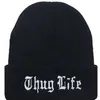 Nuevos gorros de invierno Sombrero de color sólido Unisex Llano Cálido Gorro suave Skull Knit THUG LIFE cap Gorro de punto grueso Touca Gorro Caps