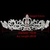 Bling Gümüş Kristaller Düğün Tiaras Boncuklu Gelin Taçları Elmas Takı Rhinestone Kafa Bandı Ucuz Saç Aksesuarları Pageant Tiara1288211