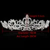 Bling zilveren kristallen bruiloft tiara's kralen bruids kronen diamant sieraden strass headband goedkope haaraccessoires optocht tiara7902016