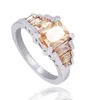 Anéis de Casamento 925 Sterling Prata Banhado Austríaco Cristal Casamento Anéis De Ouro Cúbico Zircônia Diamante Sapphire Gemstone Anéis