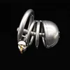 Dispositivi di castità Sexy Mona Lisa Gabbia per anello di castità standard in acciaio inossidabile con tubo fisso # R47