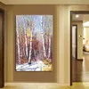 Peinture à l'huile abstraite de paysage de bois, impression HD, moderne et Simple, images d'art mural, décoration de maison, hôtel