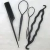 Haar twist styling clip stick bun maker vlecht tool haaraccessoires nieuwe mode 1 set = 4 stks gratis verzending