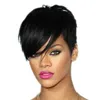 New Arrival European American Women Short Fluffy Wigs Black Synthetic Hair Party Cosplay Wigs High Temperature Fiber for Female