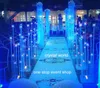 new Elegant wholesale wedding aisle decorations metal pillars/wedding flower pillar/wedding walkway wedding crystal pillars