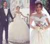 2017 Princess bröllopsklänning Sexig utanför axelbollen Gown Wedding Dress Lace Vestido de Novia Billiga Country Wedding Dresses Western Weddin