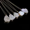 Nieuwe natuurlijke kristallen quartz genezingspunt chakra kraal edelsteen ketting hanger originele natuursteen-stijl hanger kettingen sieraden kettingen