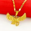 Partihandel - 24K guldfyllda smycken manliga halsband ambition Big Eagle Pendant