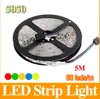 5M 롤 IP65 방수 300 LED 스트립 SMD5050 크리스마스 장식 RGB LED 스트립 + 44 키 IR 컨트롤러 제어