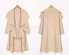 Atacado-2015 Maxi Casacos de Inverno Mulheres Mulheres Long Overcoats Trench Coat Design Designer Irregular Jaqueta solta Open Cape Cardigan WindBreaker 7yw459