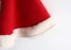 Noel çocukları039S Pelerin Merry Christmas Red Noel Baba Faux Fur Kid Ceket ve Capes Kış Sıcak Kız Şaw9737990