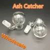 Hookahs 14mm 18mm 애쉬 포수 남성 여성 두꺼운 파이렉스 클리어 물 담뱃대 유리 버블 러 ashcatcher 그릇 bongs