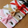 26 Colors Kids Suspenders Bow Tie Set for 1-10T Baby Braces Elastic Y-back Boys Girls Suspenders Accessories Free Shipping